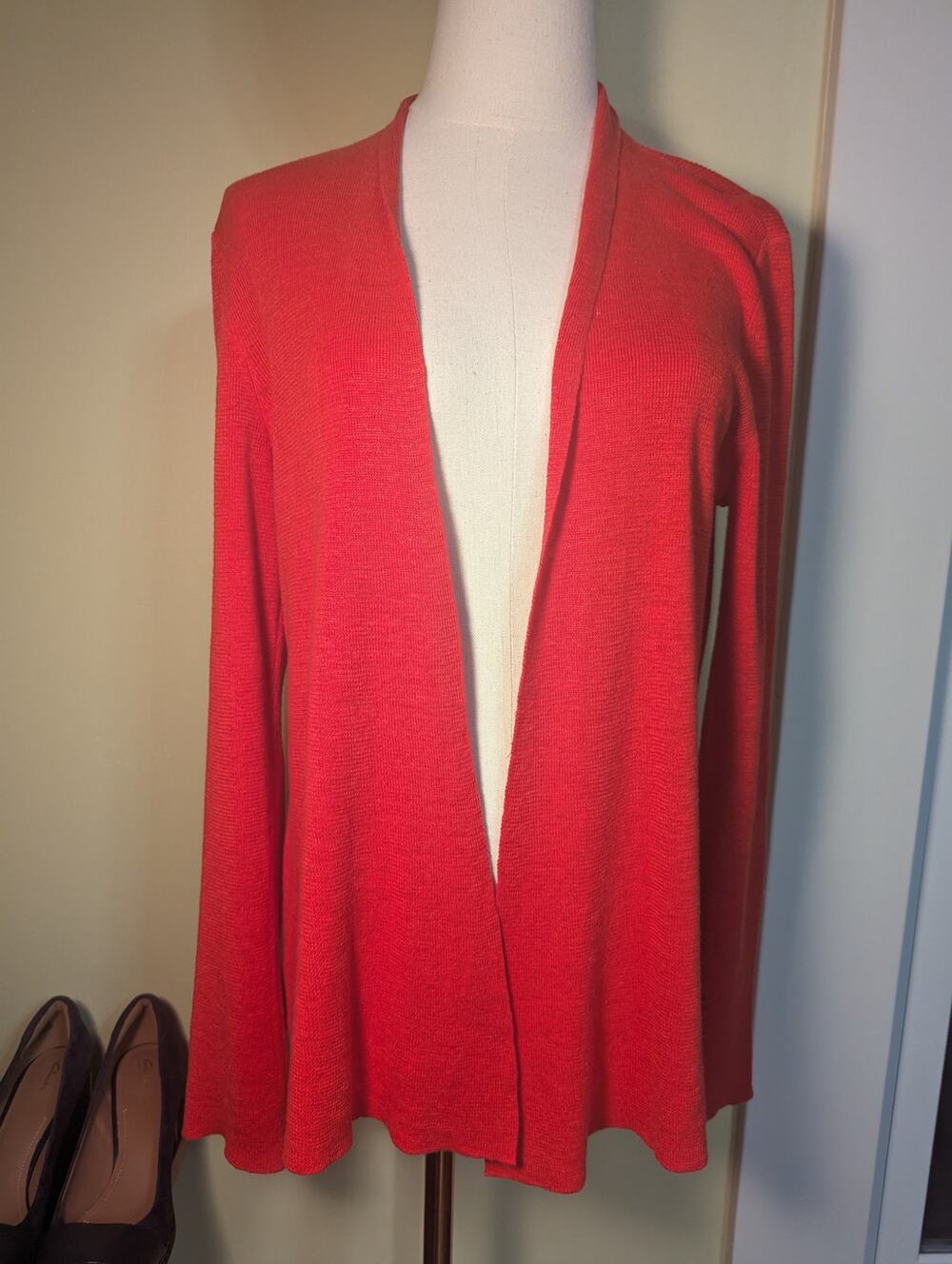 Eileen Fisher Flora Angled Front linen cardigan - Sz M - EUC